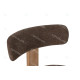 Chaise OLINA - Bois de chêne massif & toile brune