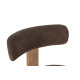 Chaise OLINA - Bois de chêne massif & toile brune