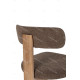 Chaise OLINA - Bois de chêne massif & toile brune