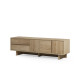 Meuble TV TOSCA - Chêne miel - 3 portes 2 tiroirs - 180 cm