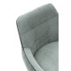 Fauteuil pivotant OLIVA - Toile piquée vert sauge & Chêne massif