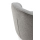 Fauteuil ARDA pivotant - Bouclette rasée Grise