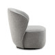 Fauteuil ARDA pivotant - Bouclette rasée Grise