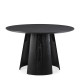 Table à manger KAYRA - Chêne cerusé en noir - 120 cm