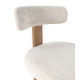 Chaise OLINA - Bois de chêne massif & toile taupe