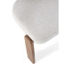 Chaise OLINA - Bois de chêne massif & toile taupe