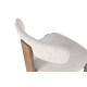 Chaise OLINA - Bois de chêne massif & toile taupe