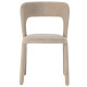 Chaise PALMA - Toile piquée - Crème