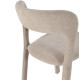 Chaise PALMA - Toile piquée - Crème