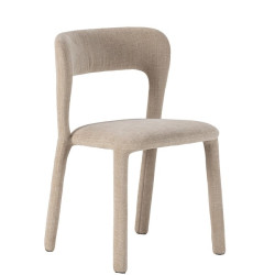 Chaise PALMA - Toile piquée - Crème