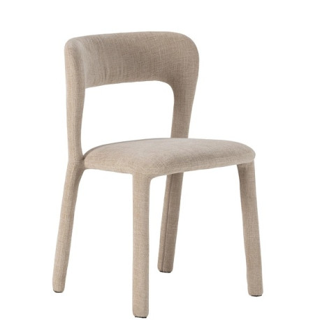 Chaise PALMA - Toile piquée - Crème
