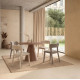 Chaise PALMA - Toile piquée - Crème