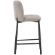 Tabouret HIZY - Toile piquée Taupe