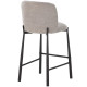 Tabouret HIZY - Toile piquée Taupe