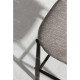 Tabouret de bar HIZY - Toile piquée Taupe