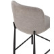 Tabouret HIZY - Toile piquée Taupe