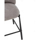 Tabouret de bar HIZY - Toile piquée Taupe