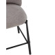 Tabouret HIZY - Toile piquée Taupe