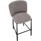 Tabouret HIZY - Toile piquée Taupe