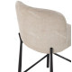 Tabouret de bar HIZY - Toile piquée Beige Sable