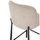 Tabouret HIZY - Toile piquée Beige Sable