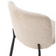 Tabouret de bar HIZY - Toile piquée Beige Sable