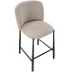 Tabouret HIZY - Toile piquée Beige Sable