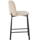 Tabouret HIZY - Toile piquée Beige Sable