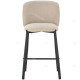 Tabouret de bar HIZY - Toile piquée Beige Sable