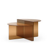 Duo de tables basses TIERA - Verre ambré