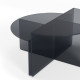 Duo de tables basses TIERA - Verre fumé