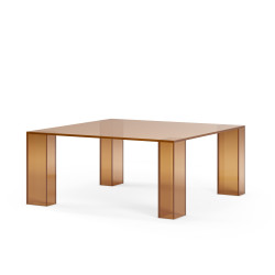 Table basse SABLY - Verre ambré