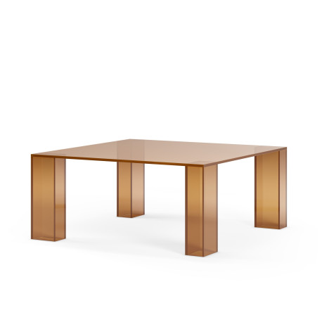 Table basse SABLY - Verre ambré