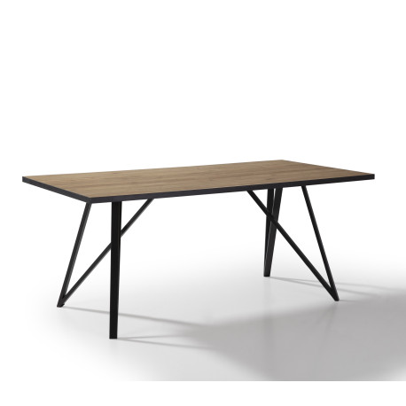 Table à manger MARINELLA - Finition Noyer - 160 cm