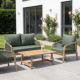 Ensemble 4 pièces outdoor RIVIERA ( 2 + 1 + 1 + table basse)