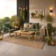 Ensemble 4 pièces outdoor RIVIERA ( 2 + 1 + 1 + table basse)