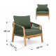 Ensemble 4 pièces outdoor RIVIERA ( 2 + 1 + 1 + table basse)