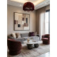 Fauteuil NUMA - Fauteuil pivotant - Tweed Burgundy