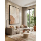 Table basse ROMANA - Travertin brut & plateau au choix