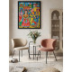 Fauteuil de salon AKURA - Toile piquée Beige