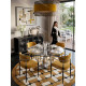 Fauteuil GATSBY Black & Silver - Velours Moutarde (Produits d'exposition)