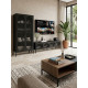 Table basse QUENOR - Chêne miel & Céruse noire - 90 cm