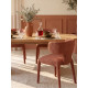 Chaise SOLENE - Toile chenille - Terracotta