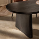Table à manger VADUZ - Chêne massif cerusé en noir - 220 cm