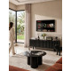 Table basse MINSK - Chêne cerusé en noir - 80 cm