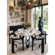 Buffet ATHENA - Chêne cerusé Noir - 160 cm