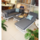 Salon outdoor MILOS modulable - Aluminium blanc
