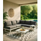 Salon outdoor MILOS modulable - Aluminium blanc