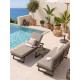 Salon outdoor MILOS modulable - Aluminium anthracite & toile taupe