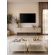 Table basse carrée OLEA - Crème - 70 cm